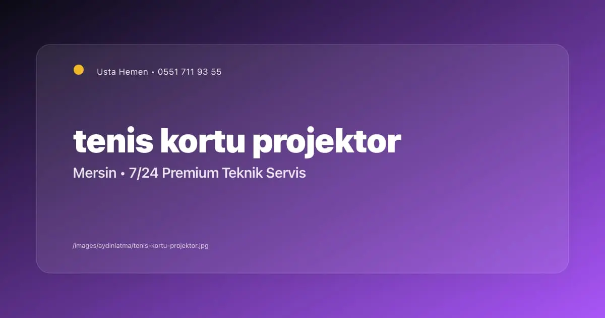 Tenis Kortu Projektör Aydınlatma Mersin 2026 | Spor Sahası Aydınlatma | Usta Hemen - Mersin Elektrikçi Blog Yazısı | Usta Hemen