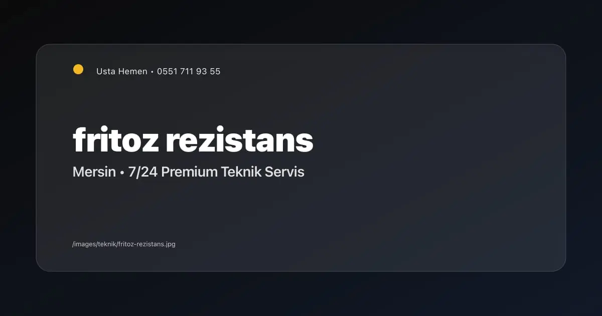 Fritöz Rezistans Değişimi Mersin | Lokanta ve Restoran Servisi | Usta Hemen - Mersin Elektrikçi Blog Yazısı | Usta Hemen